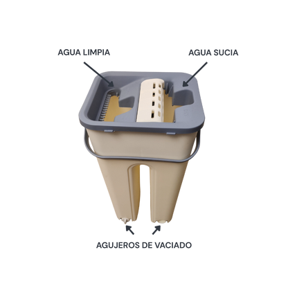 Mopa con cubo escurridor